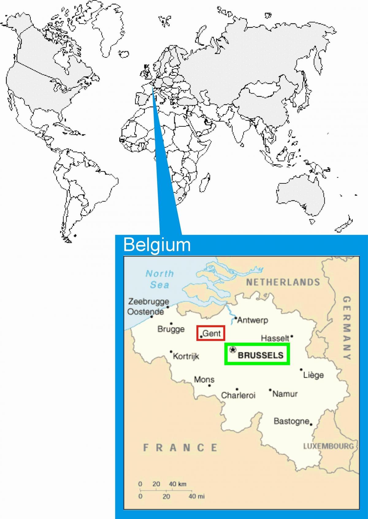 where is Brussels on map