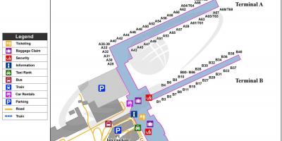 Map of Brussels airport gate