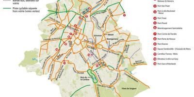 Map of Brussels bike