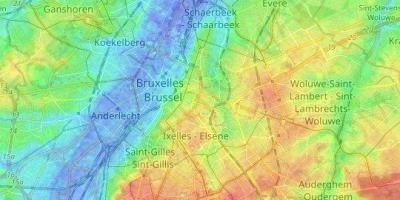 Bruxelles topographic map