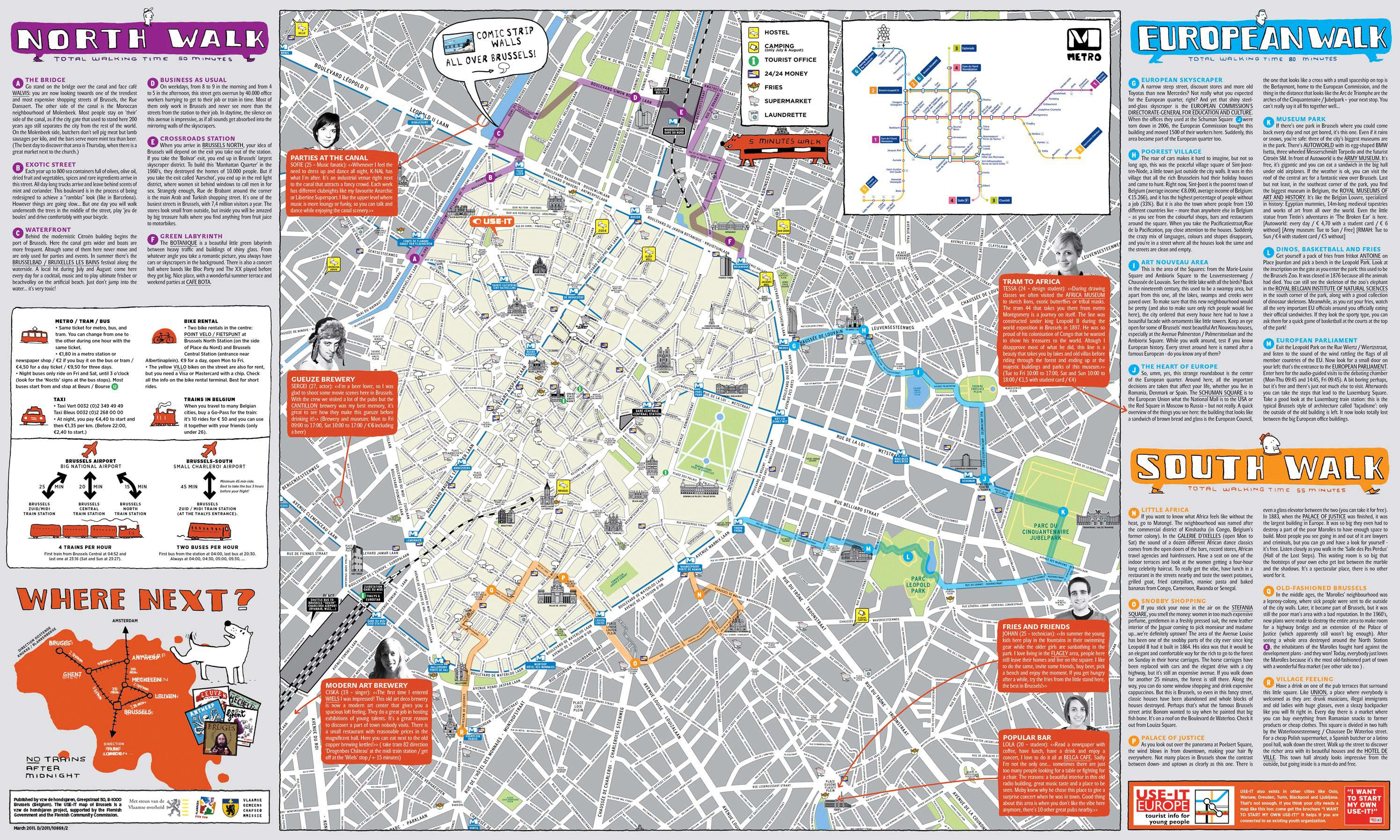 brussels tour map