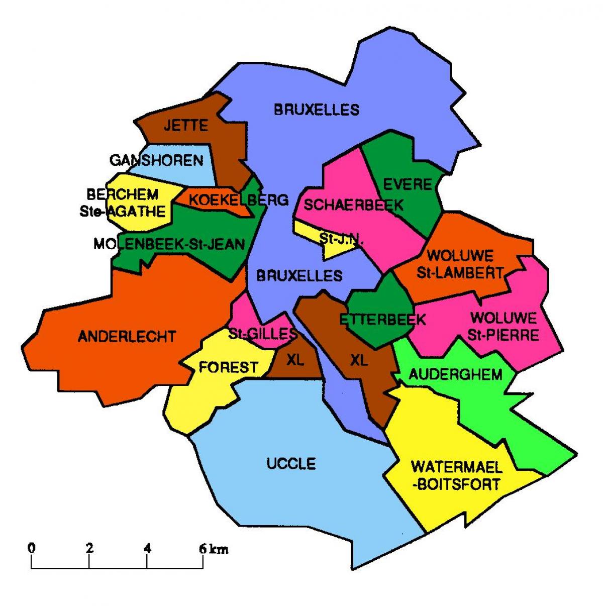 map of Brussels area