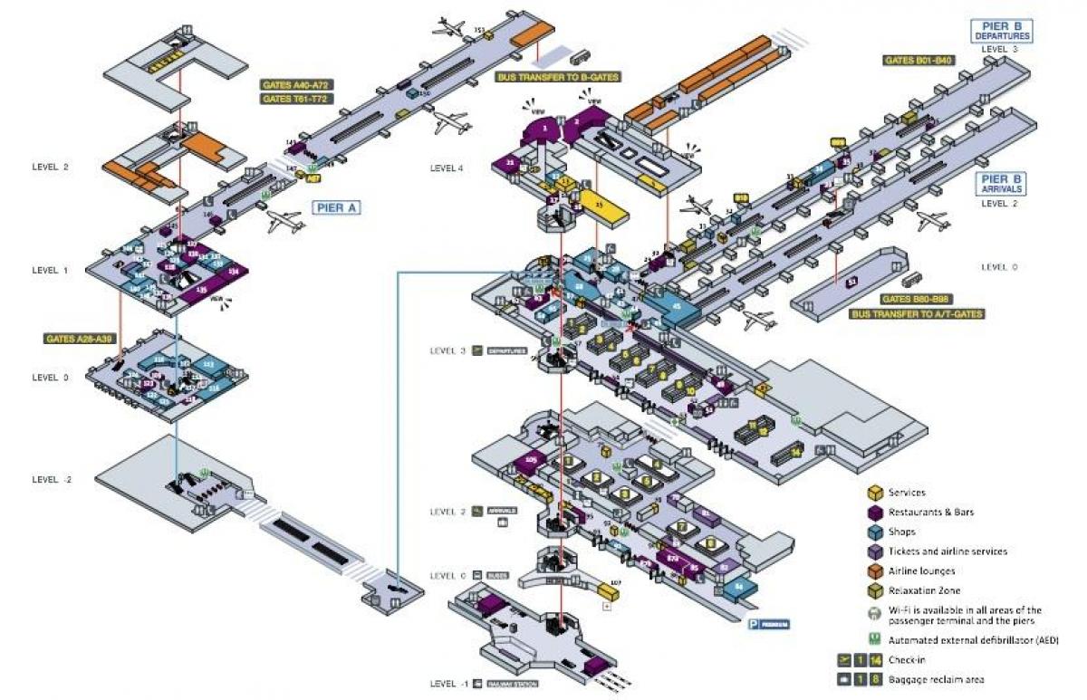 Brussels National Airport Map 
