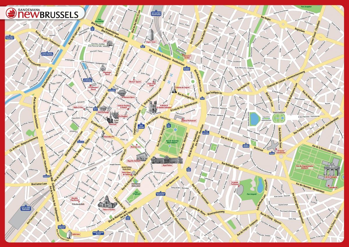 map of Brussels tourist map