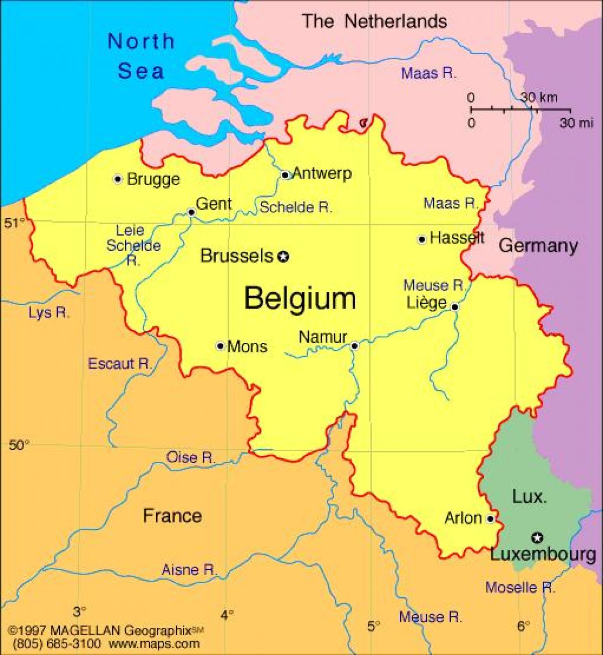 Map Of France And Brussels 