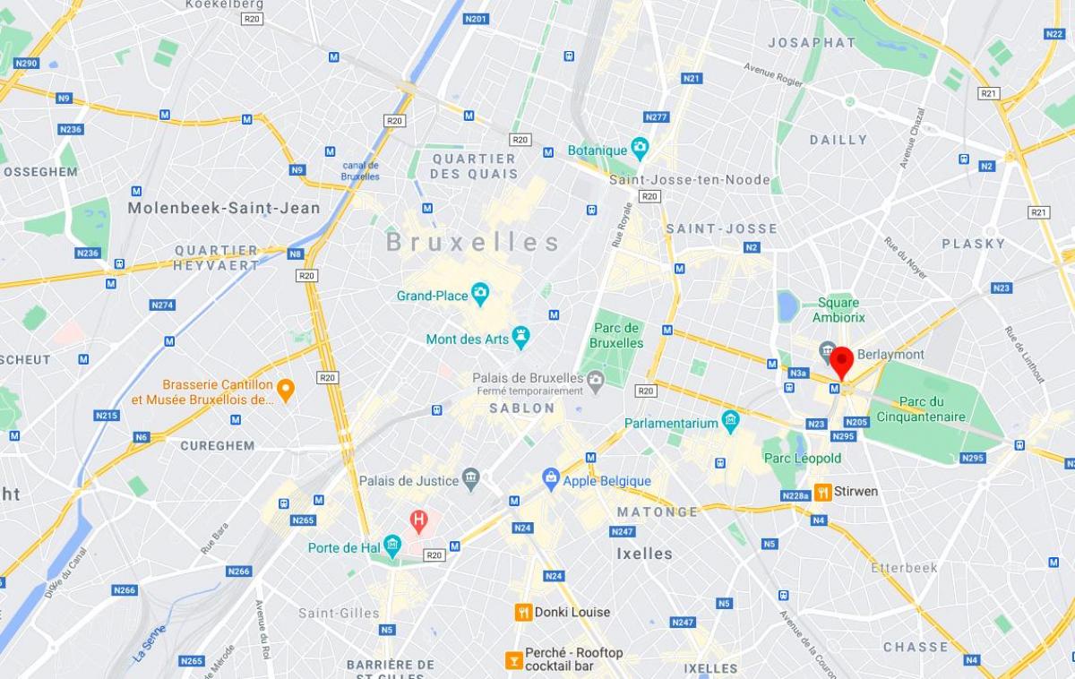 map of place schuman Brussels