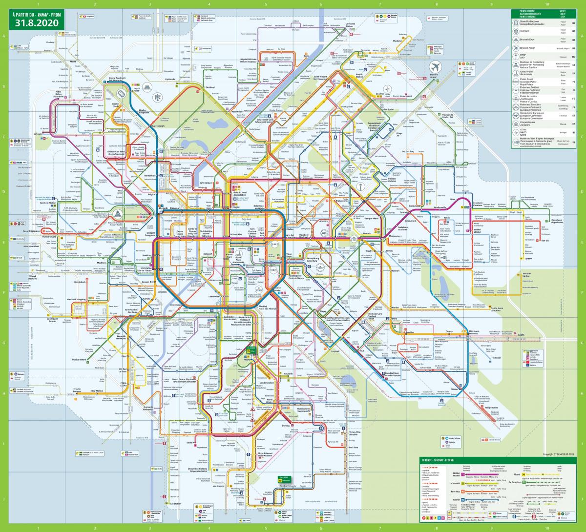 Brussels transit map