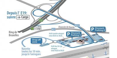 Map of Brussels airport parking