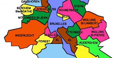 Map of Brussels area