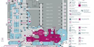 Brussels eurostar station map - Brussels to london map (Belgium)