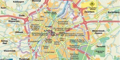 Bruxelles highway map