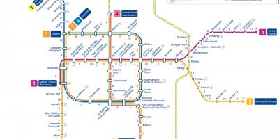 Map of Brussels metro station